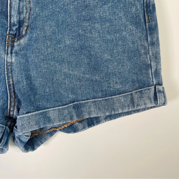 Pacsun Bullhead blue Jean high waist Mom Shorts size 9 - Picture 3 of 8